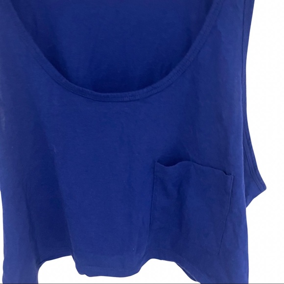 Talula Cropped Tank With Pocket Size S Royal Blue - Picture 2 of 6